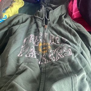 Green Bay packer zip up hoodie
